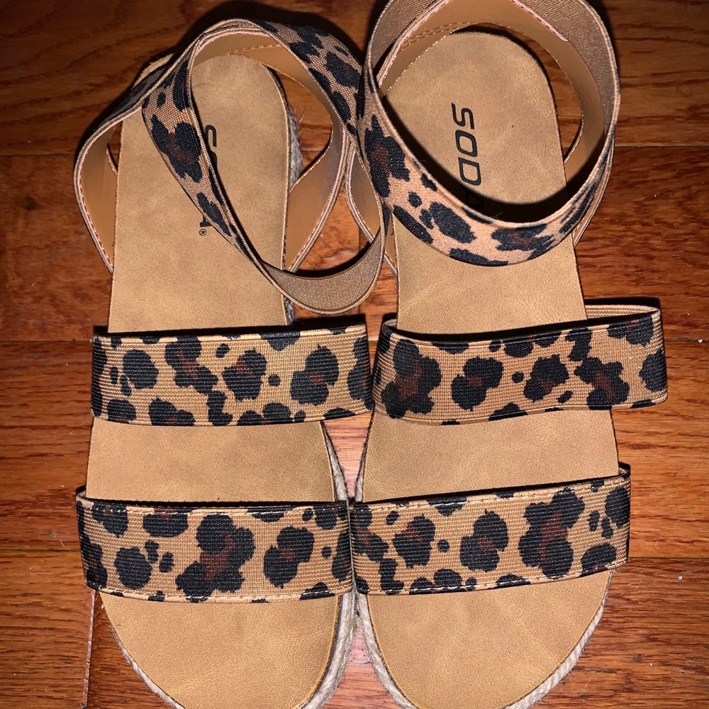 Soda Leopard print sandals